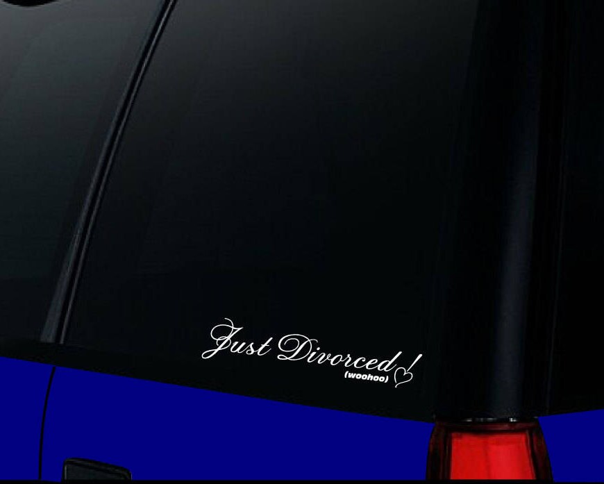 Just divorced funny car window decal single mom or dad decal Etsy