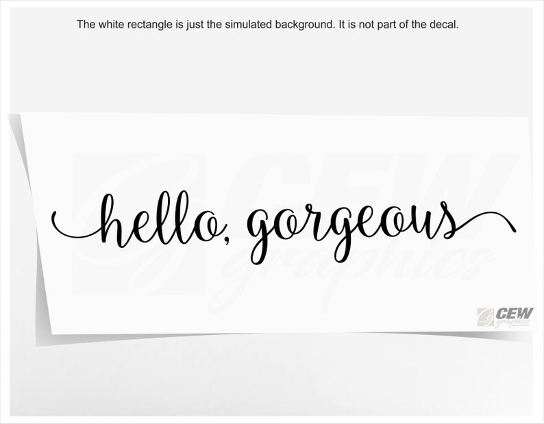 Hello Decal You Look Vinyl Decal Quote Etsy