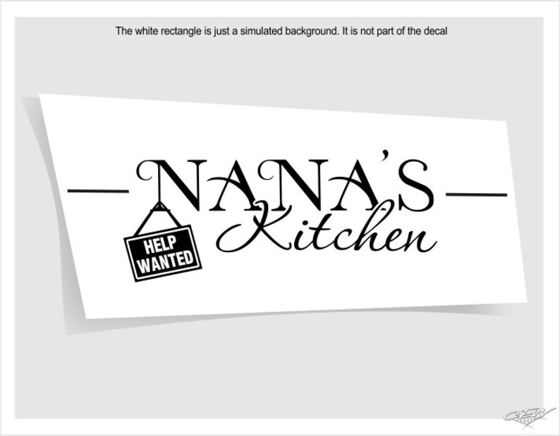 Nana's Kitchen Wall Decal Grandma's Kitchen Decor Etsy