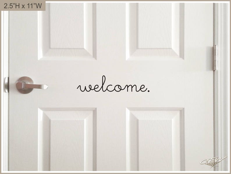 Welcome Front Door Decal House Greeting O Vinyl Letters Cute Sticker Unique Home Country Wall E Rustic Decor