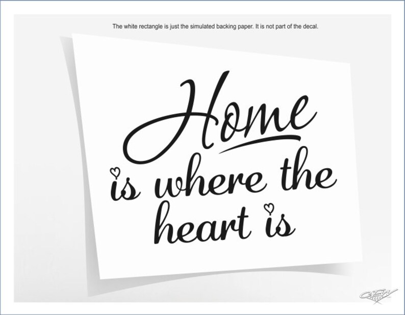 Home is Where the Heart is Wall Decal Country Theme Decor for Etsy