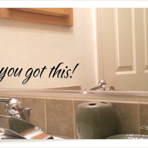 Inspiring Mirror Decal Bathroom Wall Vinyl Decal Etsy