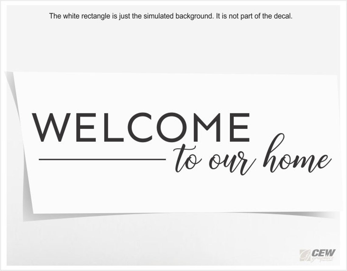 to Our Home Decal Front Door Sticker Greeting Etsy