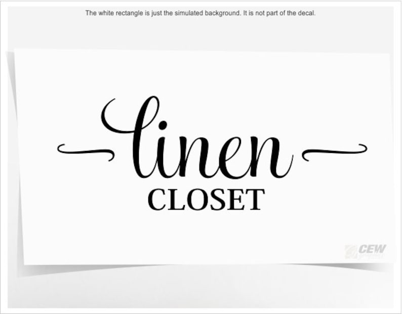 Linen Closet Door Decal Laundry Storage Vinyl Decal Home Etsy