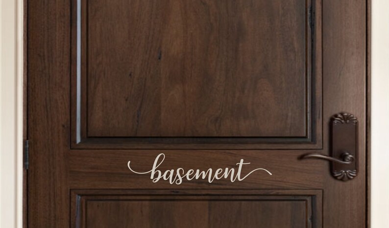 Basement Decal, Basement Door Sticker Decor, Cellar Vinyl Decal Sign ...
