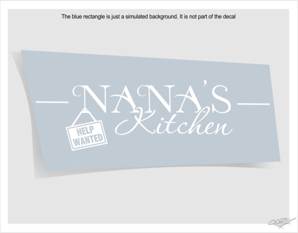 Nana's Kitchen Wall Decal Grandma's Kitchen Decor Etsy