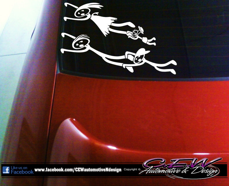 Funny Stick Figure Family Decal Dad Mom 1 Boy 1 Infant | Etsy