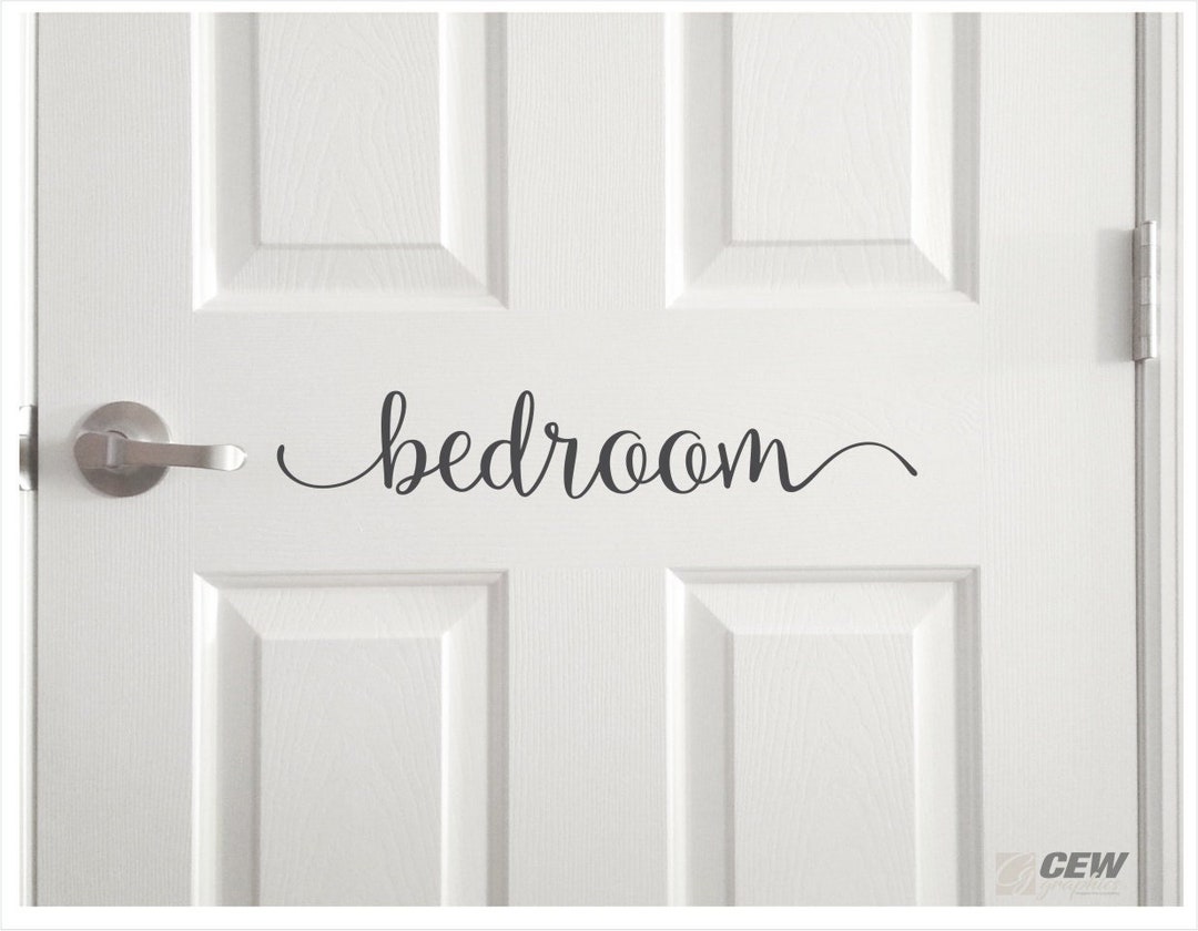 Room Rabel Bedroom Decal Bed Room Door Vinyl Sign Rental Room Label - Etsy