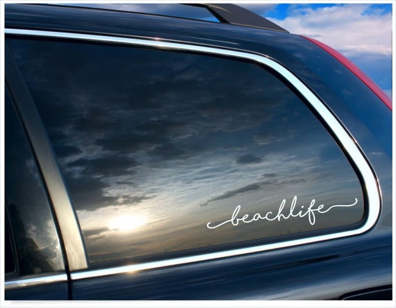 Beach life decal, love the beach decal, wave sticker graphic, ocean vinyl decal, life is better at the beach sticker, flip flops sandy toes