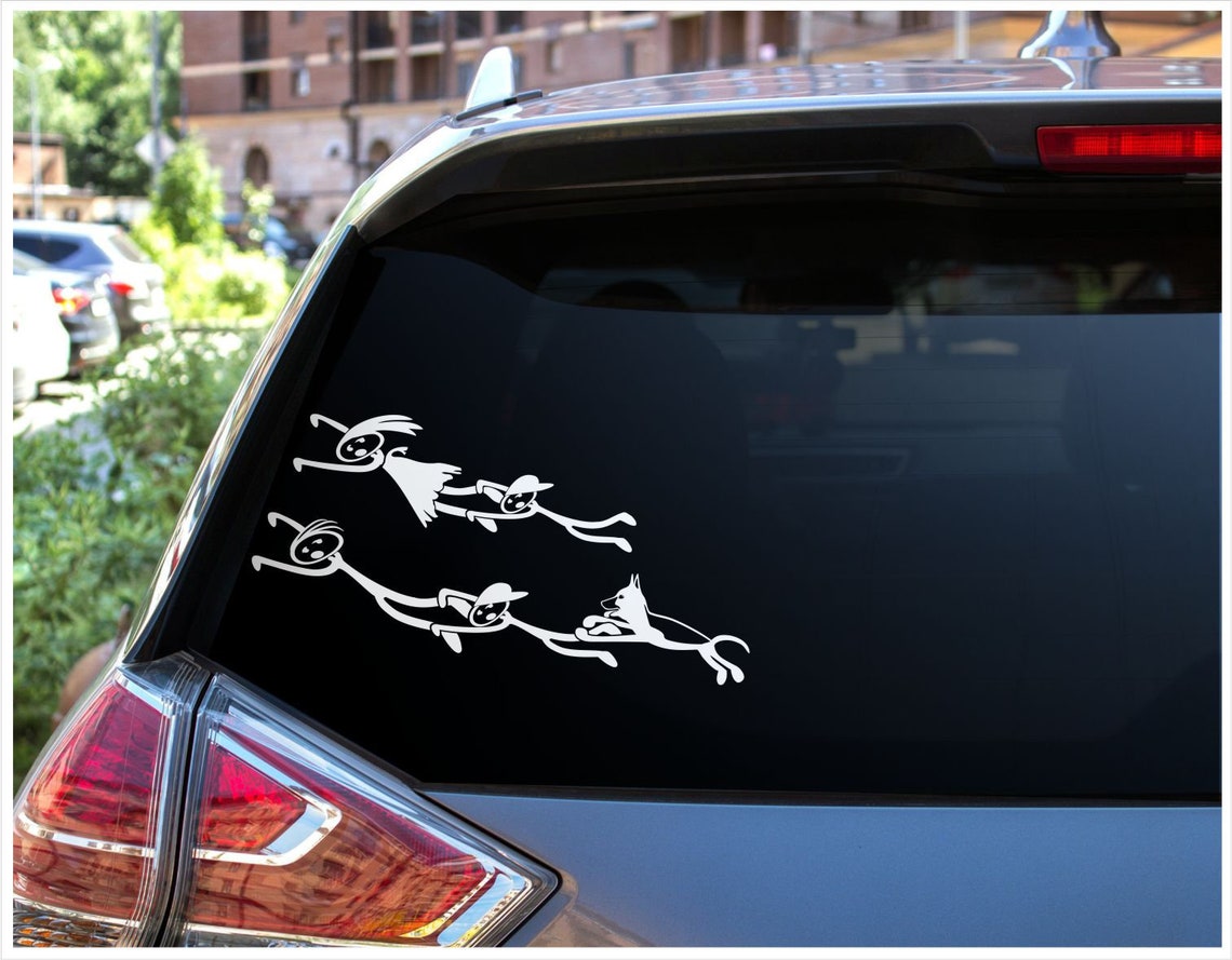 Funny Stick Figure Decal Stick Family Hanging on Car Sticker Etsy