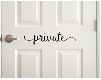 Private door decal, office door sticker, private office sticker, office room signs, decals for business, private room vinyl decal