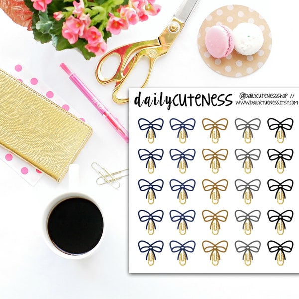 Ravenclaw // Bow Clip Planner Stickers - Perfect for Erin Condren, Happy Planner, Personal Planner, Traveler's Notebook, BuJo