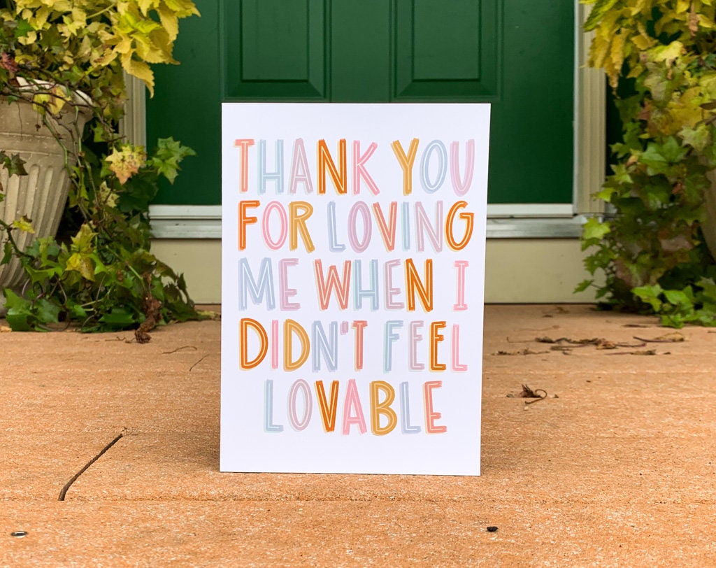 Thank You for Loving Me card by stonedonut shop