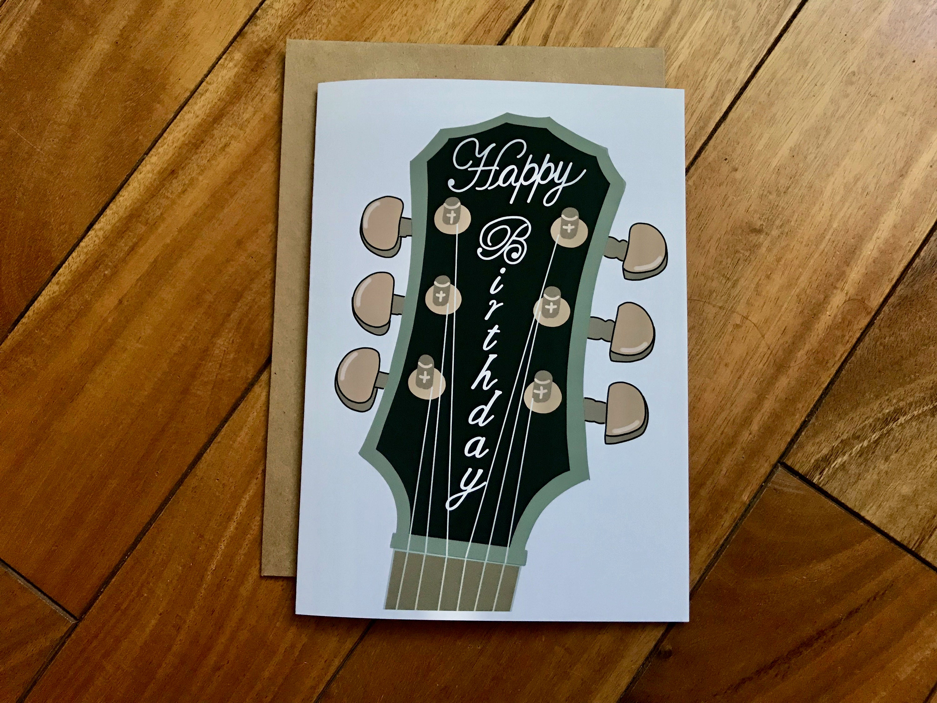 Guitare Joyeux Anniversaire Par Stonedonut Design Etsy