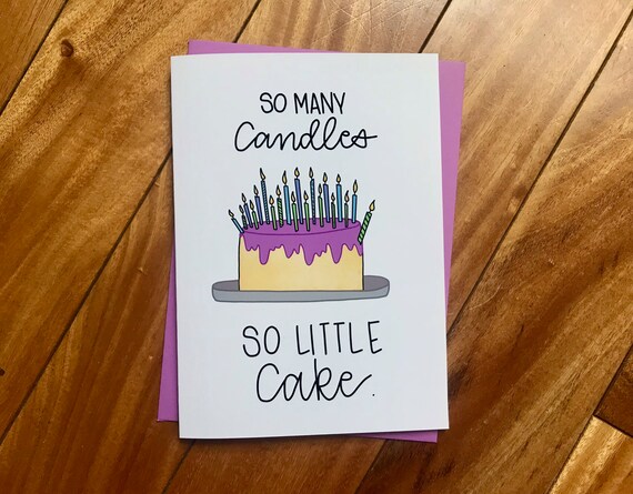 picture Birthday Cake With Many Candles Images etsy