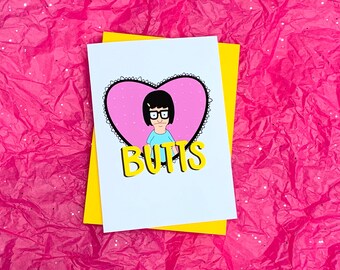 Tina Butts Bob's Burger's-Inspired Valentine's Day Card by stonedonut design