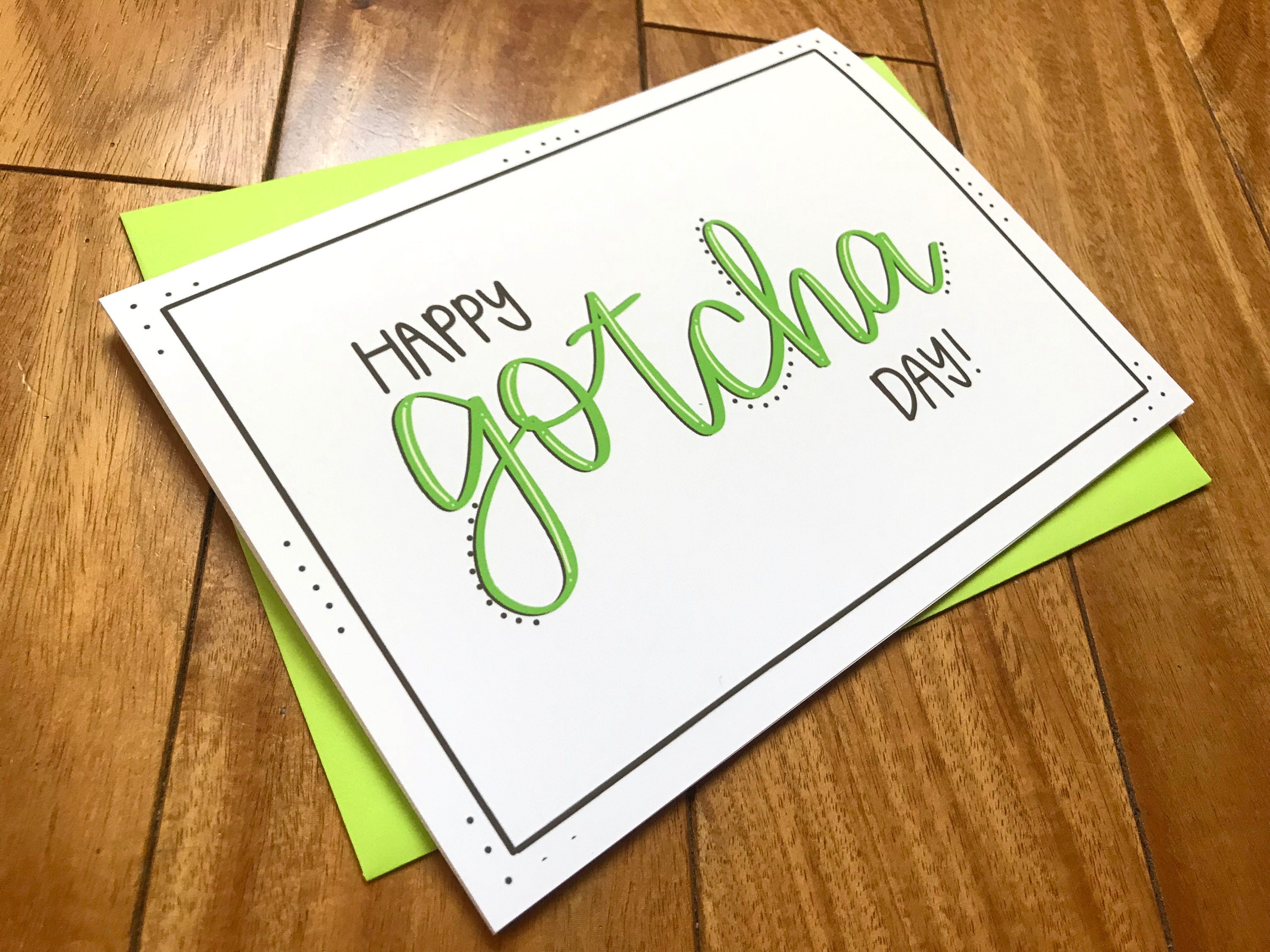 Happy Gotcha Day by stonedonut / FREE SHIPPING / adoption card | Etsy
