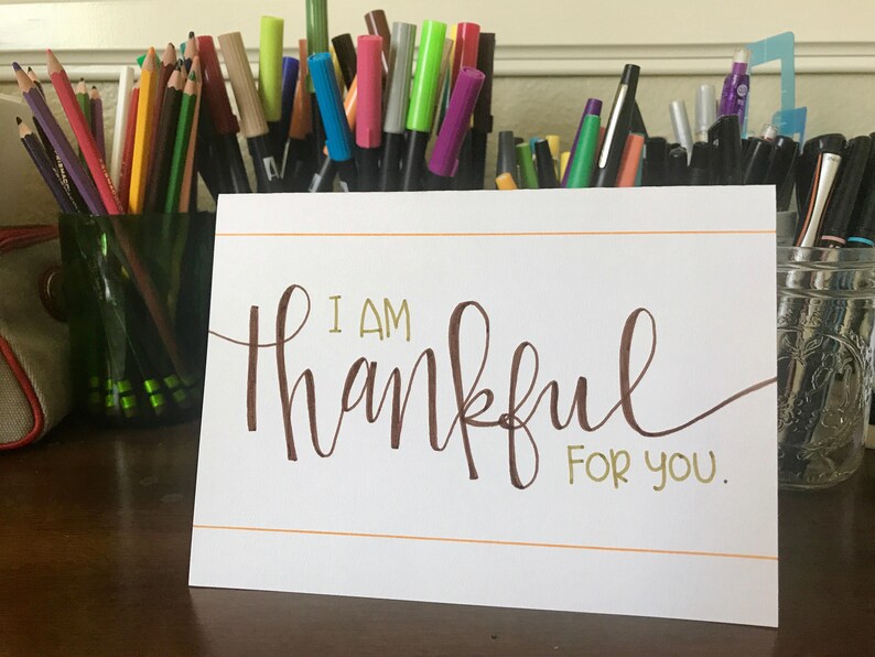 I Am Thankful For You by stonedonut Thanksgiving card | Etsy
