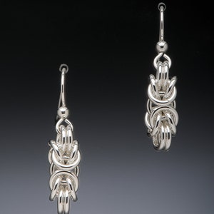 Classic Byzantine Sterling Silver Earrings