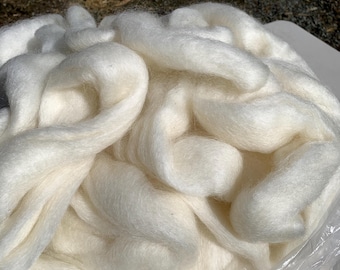 4 onzas de lana blanca Wensleydale para manualidades