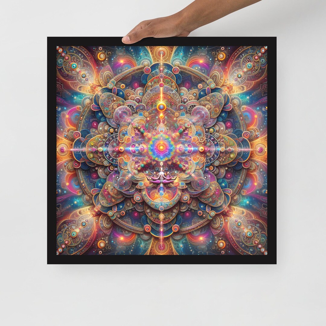 Sacred Geometry Colorful Geometric Spiritual Design Artwork Framed ...