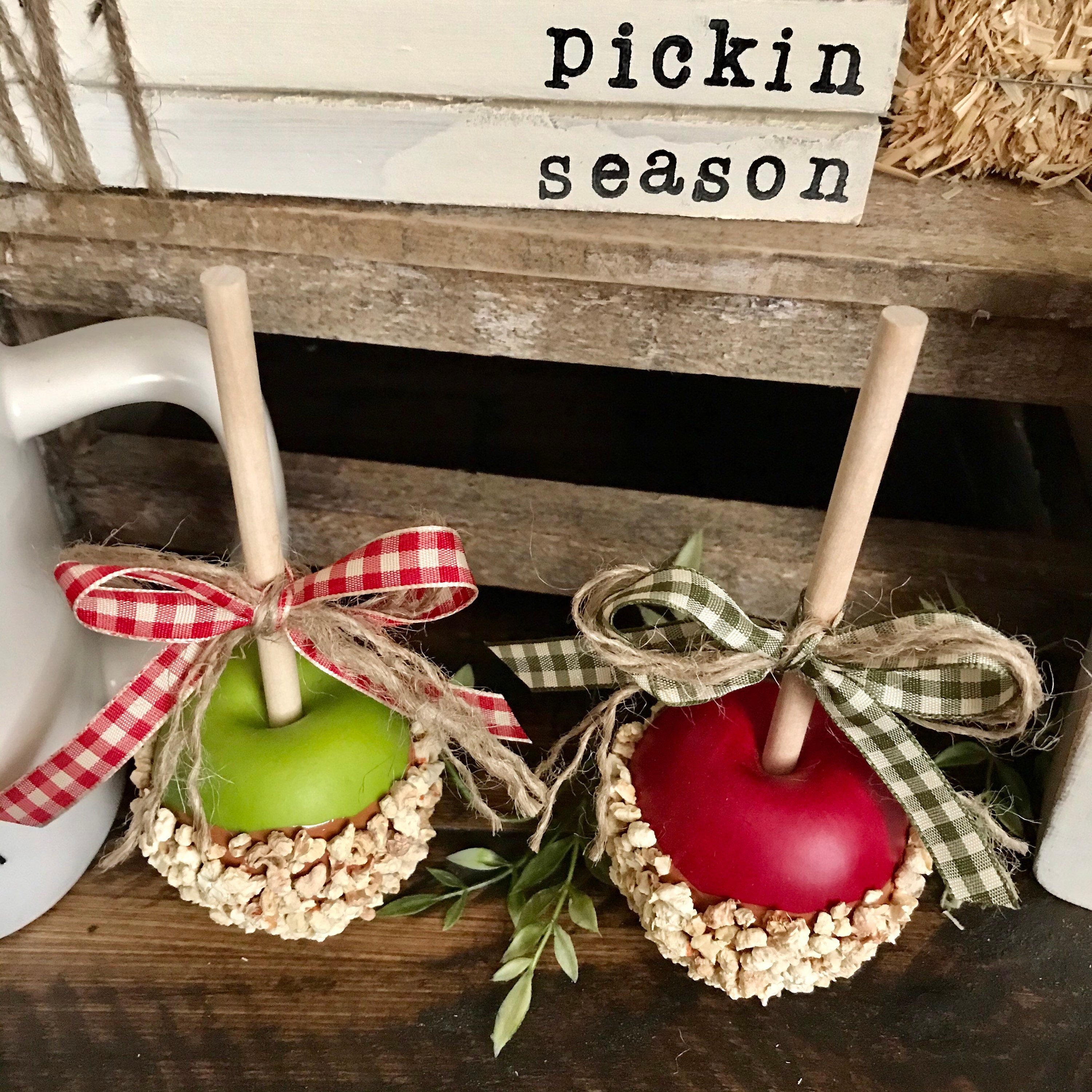 Ready to ship MINI set of 2 Faux caramel apples with faux Etsy 日本
