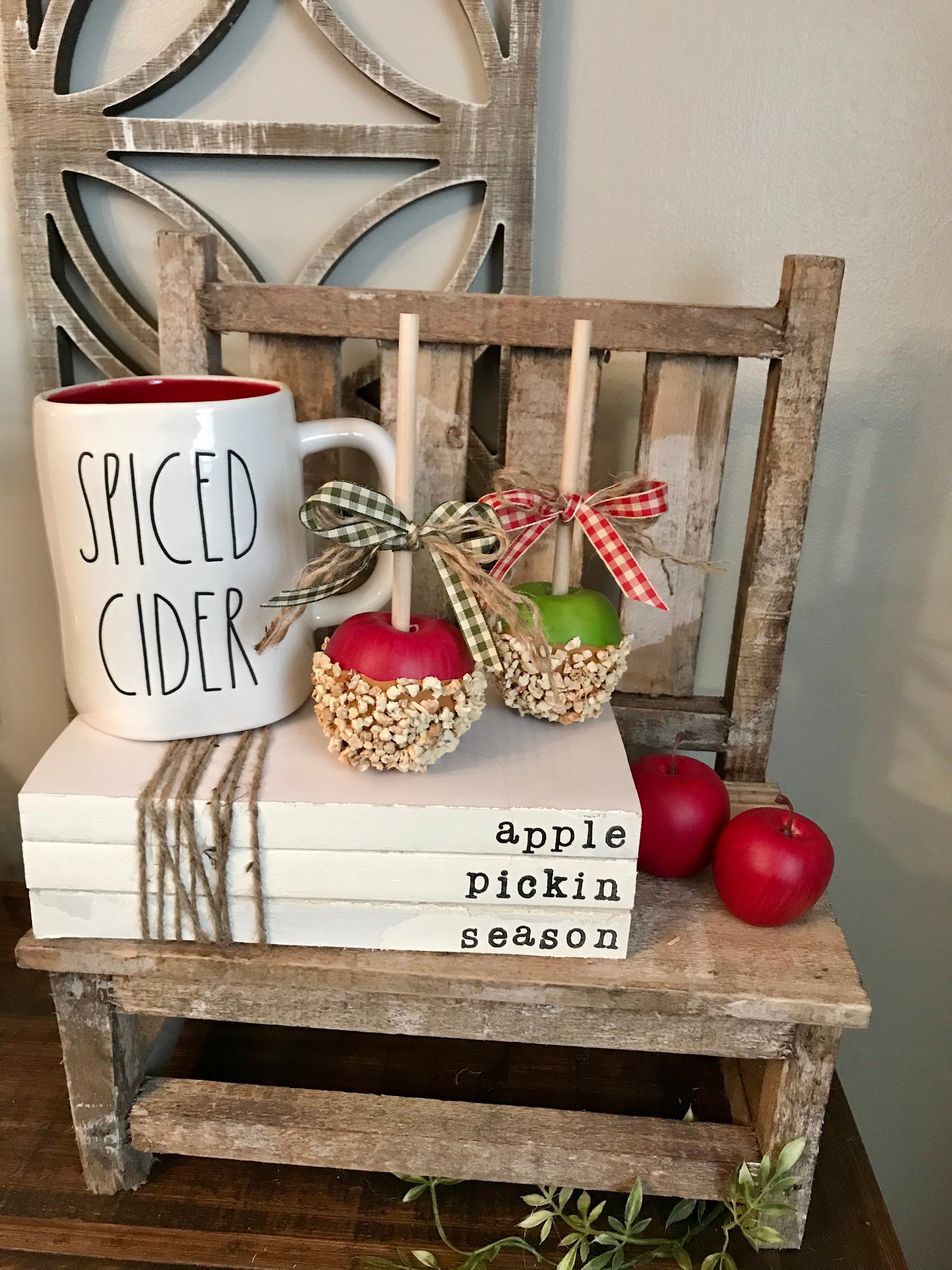 Ready to ship MINI set of 2 Faux caramel apples with faux Etsy 日本