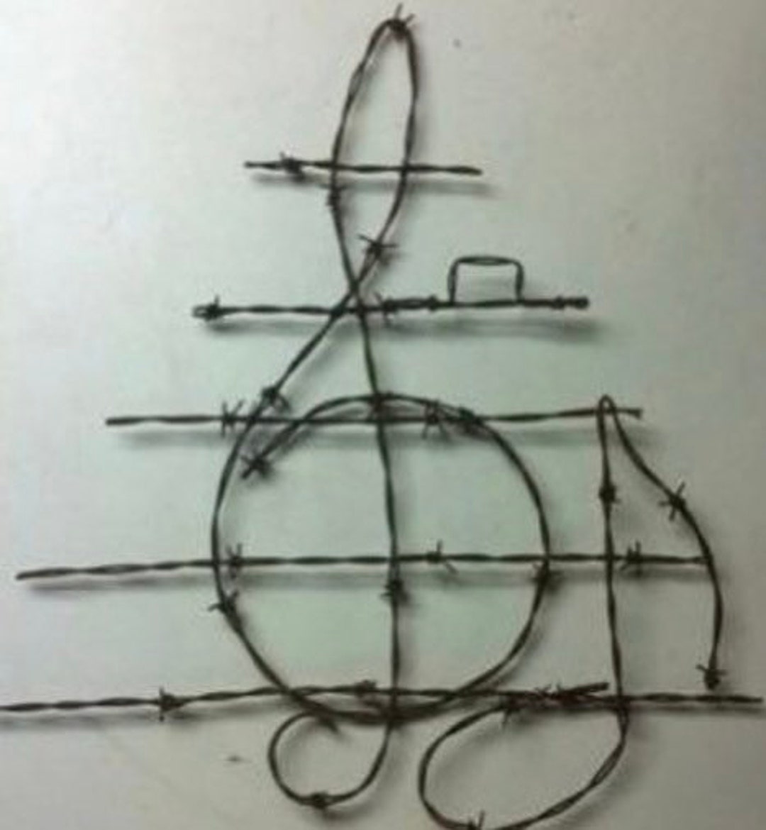 Music Notes, Barbed Wire Art, Music, Festival,piano Art, Jazzart, Home
