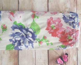 Little Girl's super soft and stretchy floral leggings, Boho, Trendy Dress up, pants, pink, blue,  Sizes 3t, 4t, 5t, 6