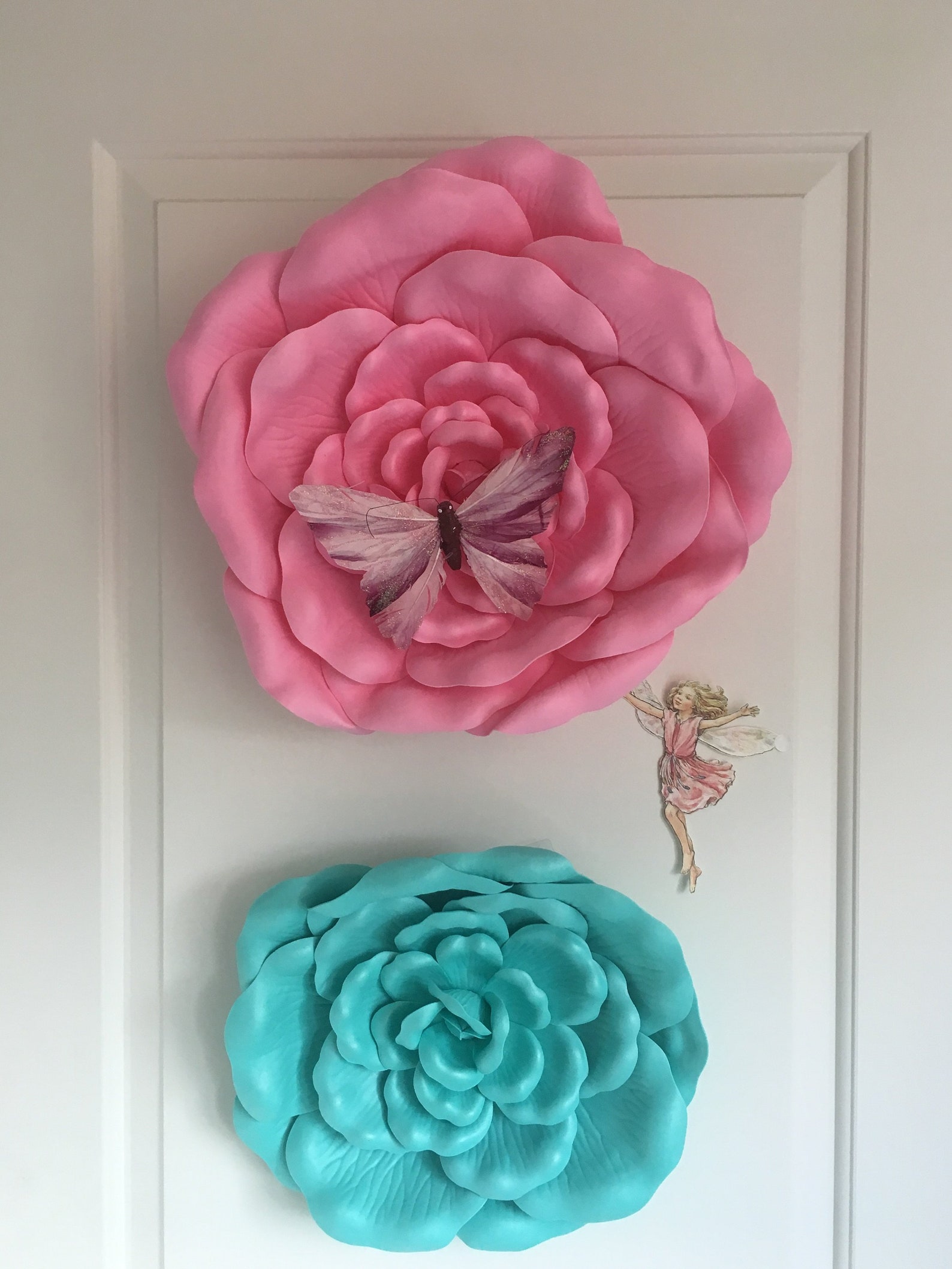 Large Wall Flowers 13 or 15 Decorative 3D Craft Etsy