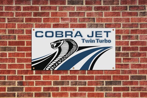 Mustang Cobra Jet Twin Turbo Garage Shop Banner Tribute Etsy