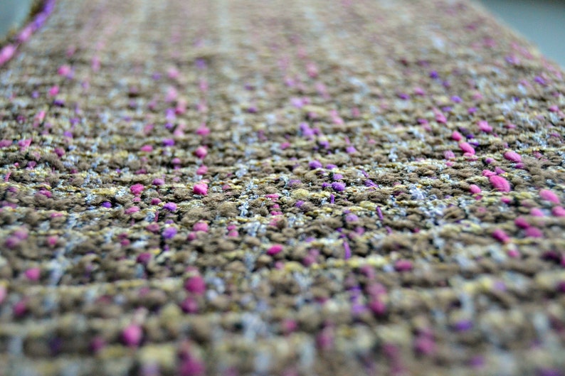 Cotton Fabric Gray Blue Pink Purple