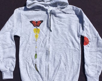 Adult Ash Gray Monarch Hoodie with Zipper