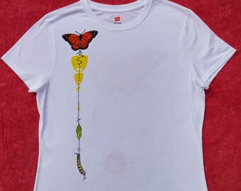 Women's Crew Neck Short-sleeve Butterfly T-shirt
