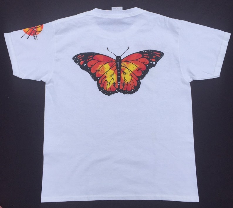 Youth Monarch Butterfly T-shirt in Gray or White imagem 7