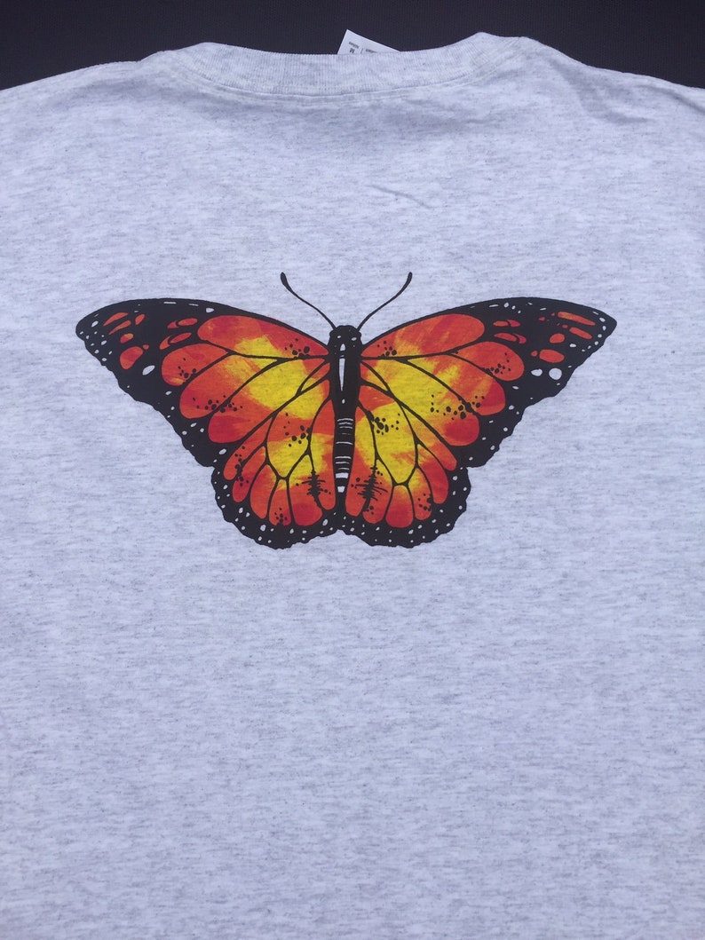 Youth Monarch Butterfly T-shirt in Gray or White imagem 4