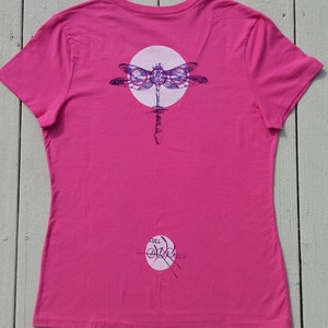 Women's V-Neck Short-sleeve Dragonfly T-shirt image 2