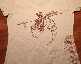 Women's Hornet Rider Fantasy V-neck Graphic T-shirt