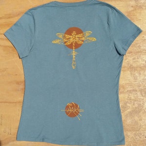 Women's V-Neck Short-sleeve Dragonfly T-shirt image 6
