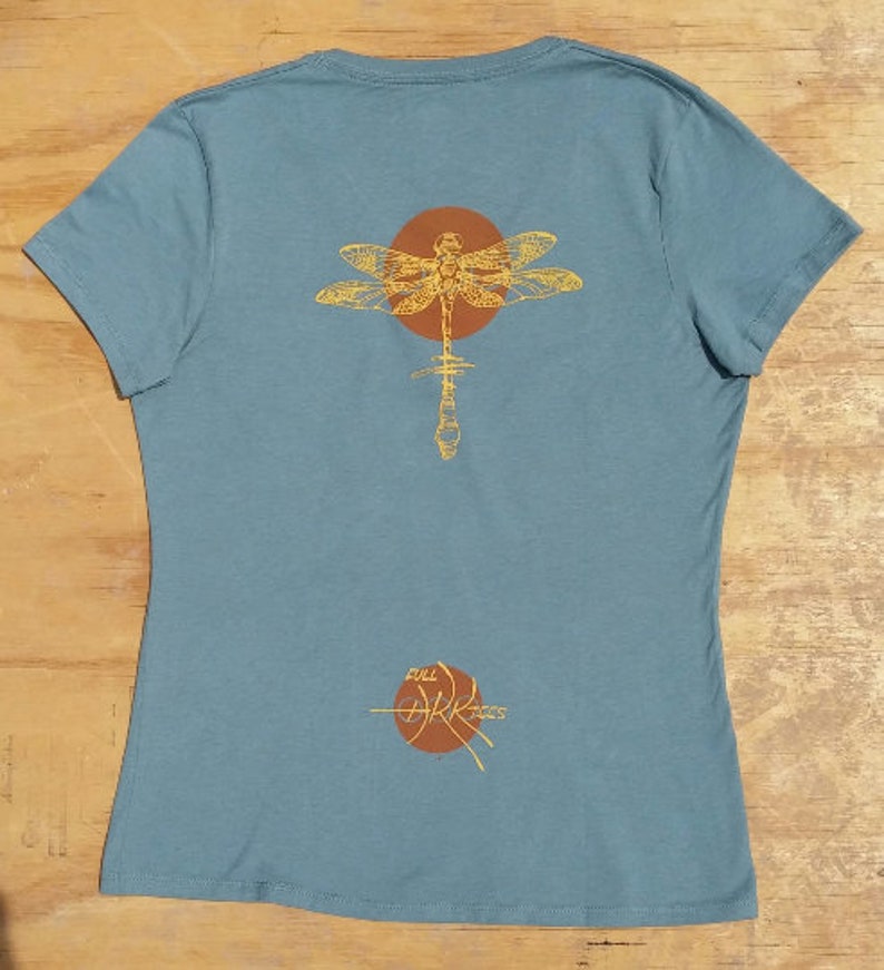 Women's V-Neck Short-sleeve Dragonfly T-shirt image 6