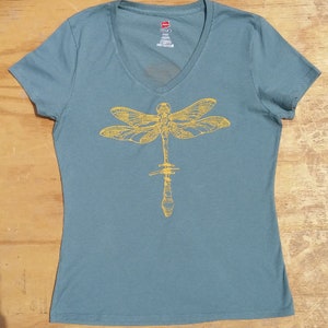 Women's V-Neck Short-sleeve Dragonfly T-shirt image 5