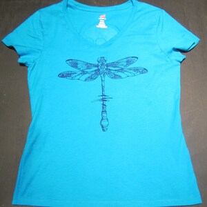 Women's V-Neck Short-sleeve Dragonfly T-shirt image 4