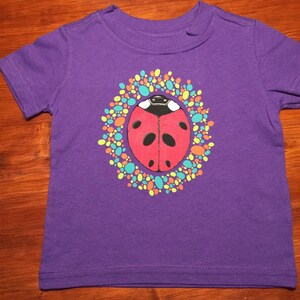 2T - 7T Children&#39;s Colorful Ladybug Shirt
