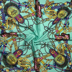 Be Daring Wearing Epaulette - Collection - Silk Blend Head Neck Scarf - Silk Blend Scarf /Neckerchief/Turban Scarf/Head Wrap - Silky Bandana