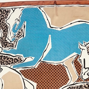BLUE HORSE REFLECTION - Scarves - Neckerchief/Bag Scarf/Head Scarf/Head Wrap