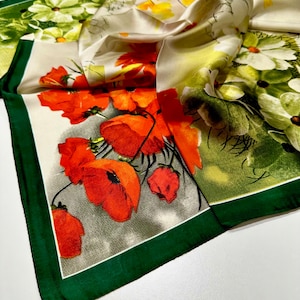 Poppy Flora - Scarves - Neckerchief/Bag Scarf/Head Scarf/Head Wrap