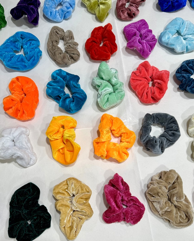 62 Colors of Heavenly Scrunchies / Velvet Hair Tie Accessories - Etsy