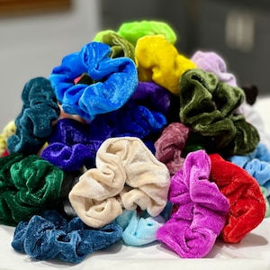 62 Colors of Heavenly Scrunchies /  Velvet Hair Tie Accessories