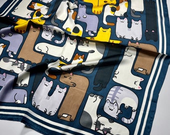 Bold Calico Kitty - Square Scarves -