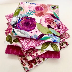 Bundle of six 1/2 yd. Prints from my Blissful Blooms Quilting Fabric Collection for Riley Blake